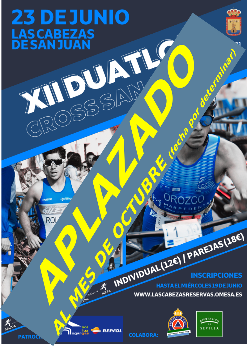 Cartel aplazamiento